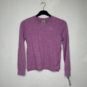 Adidas NWT Girls Lavender Long Sleeve Tee Size L